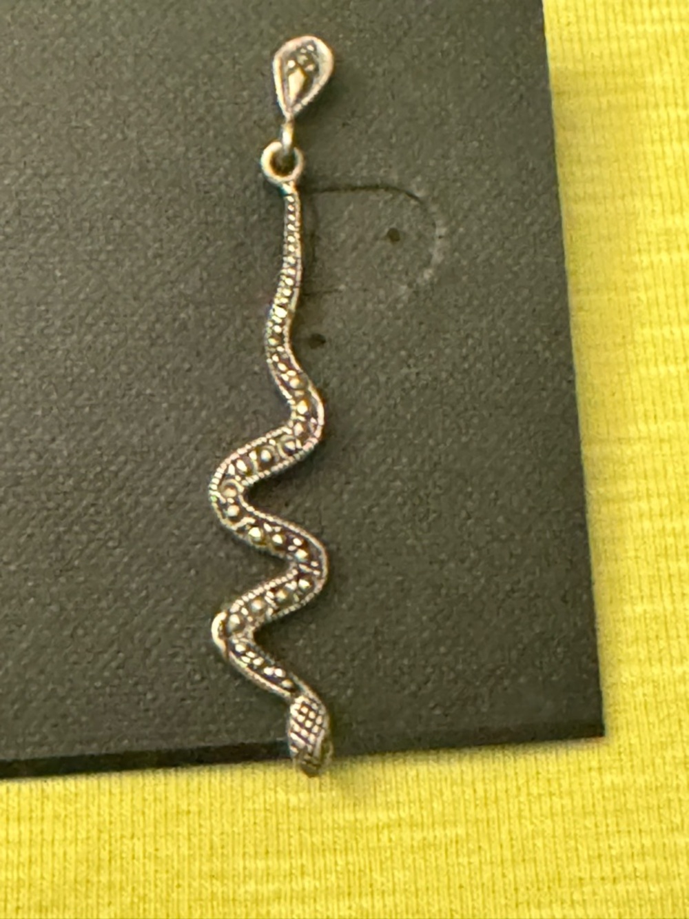 Sterling & Marquesette Serpant Earrings